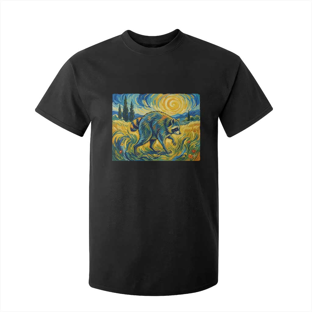 Jimothy Viral Seattle Raccoon Starry Night Style Graphic T Shirt For Kid Trash Panda Feral Legend Supporter TS02 Black Print Your Wear