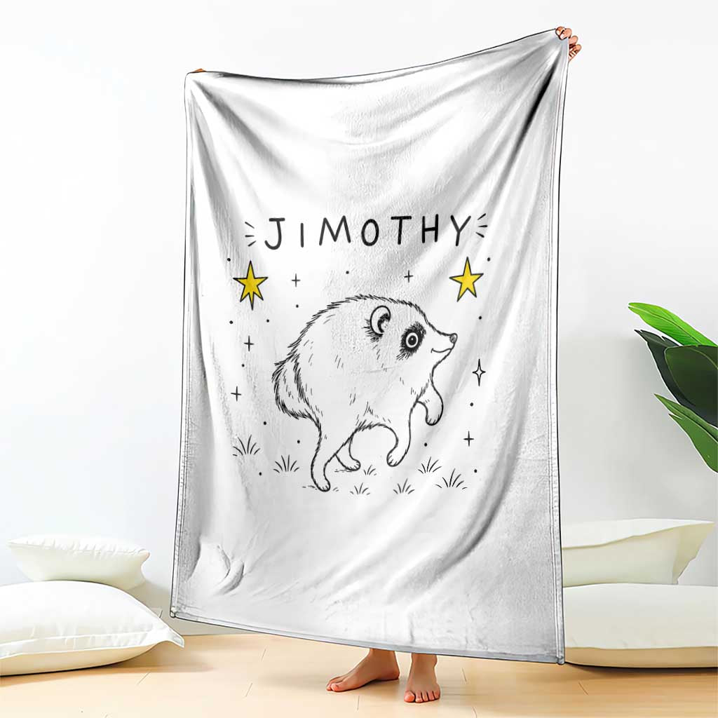 Cute Doodle Starry Jimothy the Raccoon Graphic Throw Blanket Viral Seattle Trash Panda TS02 Print Your Wear