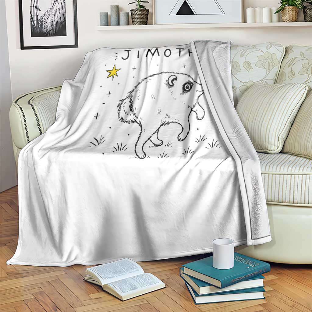 Cute Doodle Starry Jimothy the Raccoon Graphic Throw Blanket Viral Seattle Trash Panda TS02 Print Your Wear