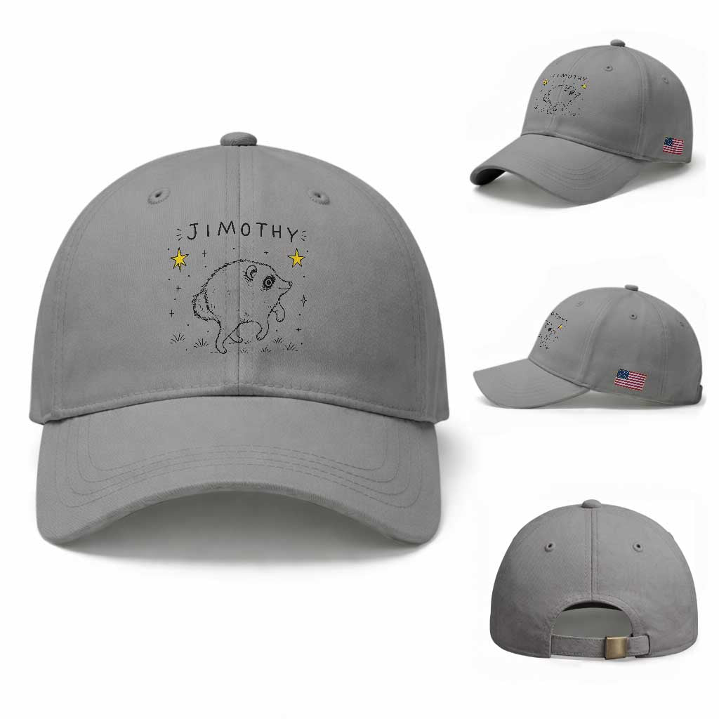 Cute Doodle Starry Jimothy the Raccoon Graphic Baseball Cap Viral Seattle Trash Panda TS02 Baseball Cap Universal Fit Sport Gray Print Your Wear