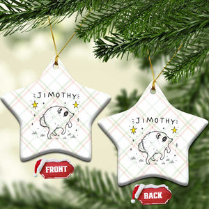 Cute Doodle Starry Jimothy the Raccoon Graphic Ceramic Ornament Viral Seattle Trash Panda TS02 Print Your Wear