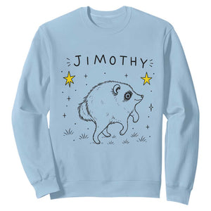 Cute Doodle Starry Jimothy the Raccoon Graphic Sweatshirt Viral Seattle Trash Panda TS02 Light Blue Print Your Wear