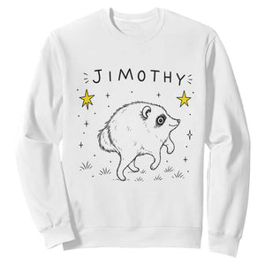 Cute Doodle Starry Jimothy the Raccoon Graphic Sweatshirt Viral Seattle Trash Panda TS02 White Print Your Wear