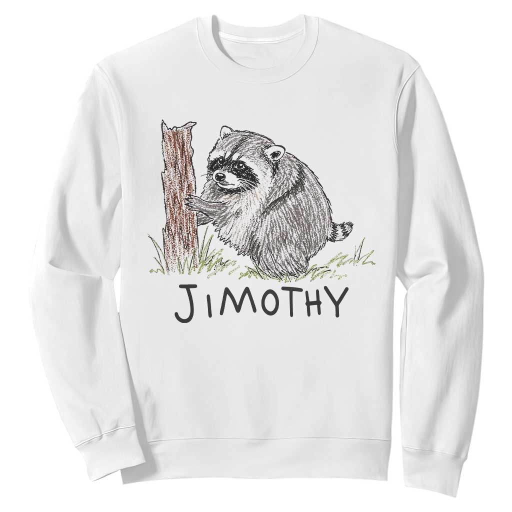 Jimothy Funny Viral Seattle Raccoon Crayon Drawing Graphic Sweatshirt Trash Panda Feral Legend Supporter TS02 White Print Your Wear