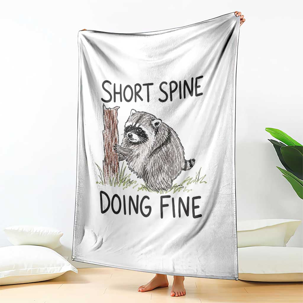 Jimothy Short Spine Doing Fine Inspirational Throw Blanket Viral Seattle Raccoon Crayon Drawing Graphic TS02 Print Your Wear