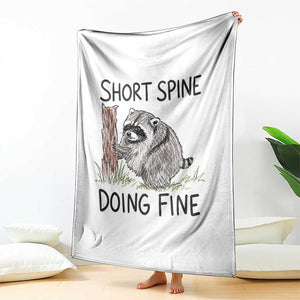 Jimothy Short Spine Doing Fine Inspirational Throw Blanket Viral Seattle Raccoon Crayon Drawing Graphic TS02 Print Your Wear
