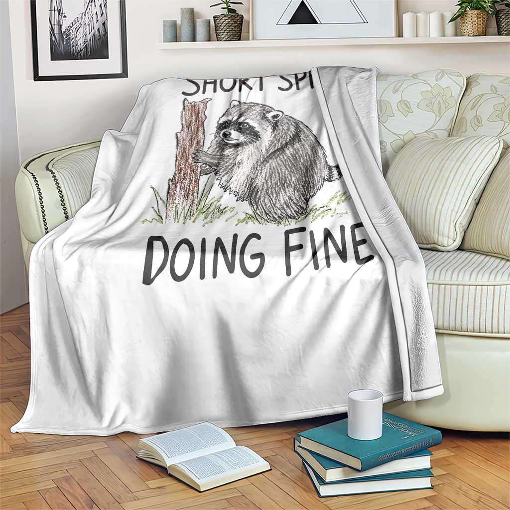 Jimothy Short Spine Doing Fine Inspirational Throw Blanket Viral Seattle Raccoon Crayon Drawing Graphic TS02 Print Your Wear