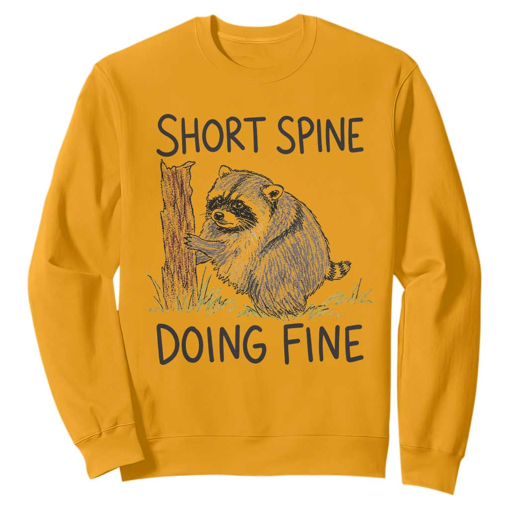Jimothy Short Spine Doing Fine Inspirational Sweatshirt Viral Seattle Raccoon Crayon Drawing Graphic TS02 Gold Print Your Wear