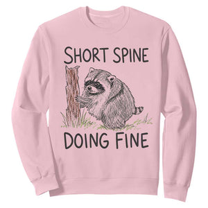 Jimothy Short Spine Doing Fine Inspirational Sweatshirt Viral Seattle Raccoon Crayon Drawing Graphic TS02 Light Pink Print Your Wear