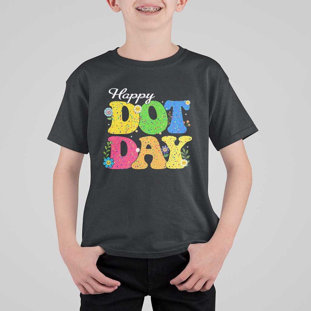 Happy Dot Day T Shirt For Kid Colorful Polka Dot TS02 Black Print Your Wear