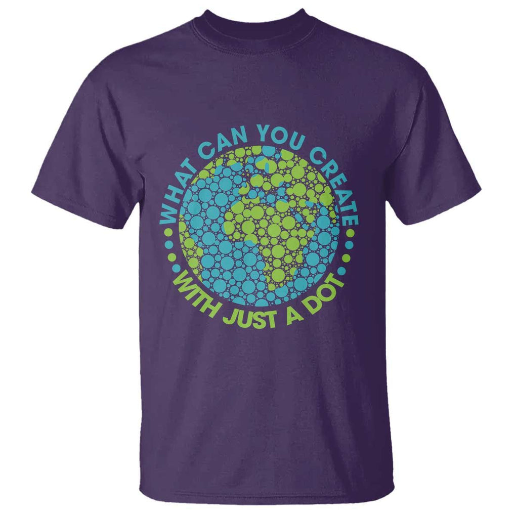 Dot Day T Shirt What Can You Create With Just A Dot Earth Polka TS02 Purple Print Your Wear