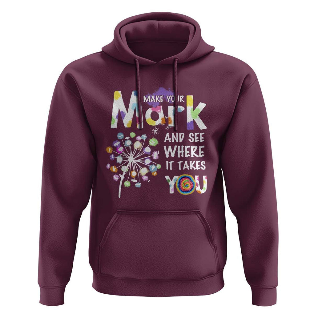 Dot Day Hoodie Polka Dot Make Mark It Takes You International TS02 Maroon Print Your Wear