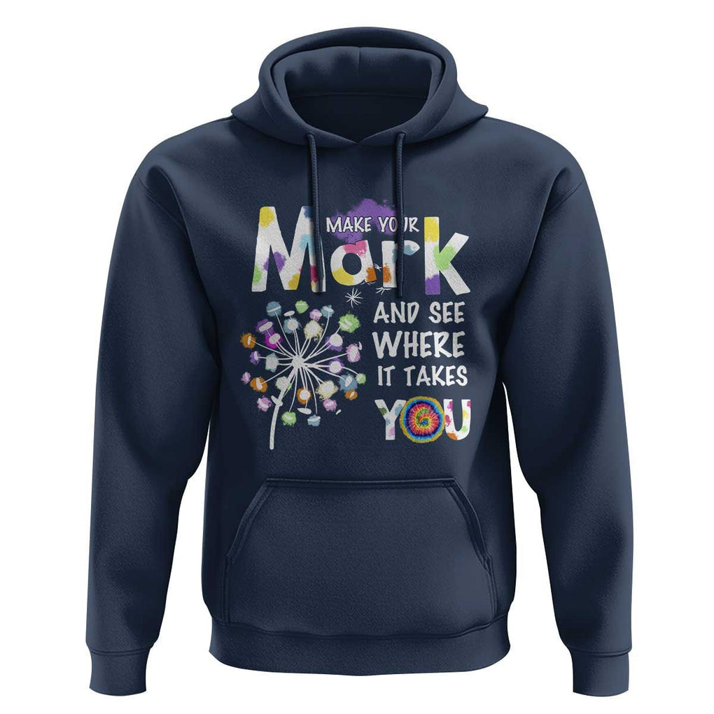 Dot Day Hoodie Polka Dot Make Mark It Takes You International TS02 Navy Print Your Wear