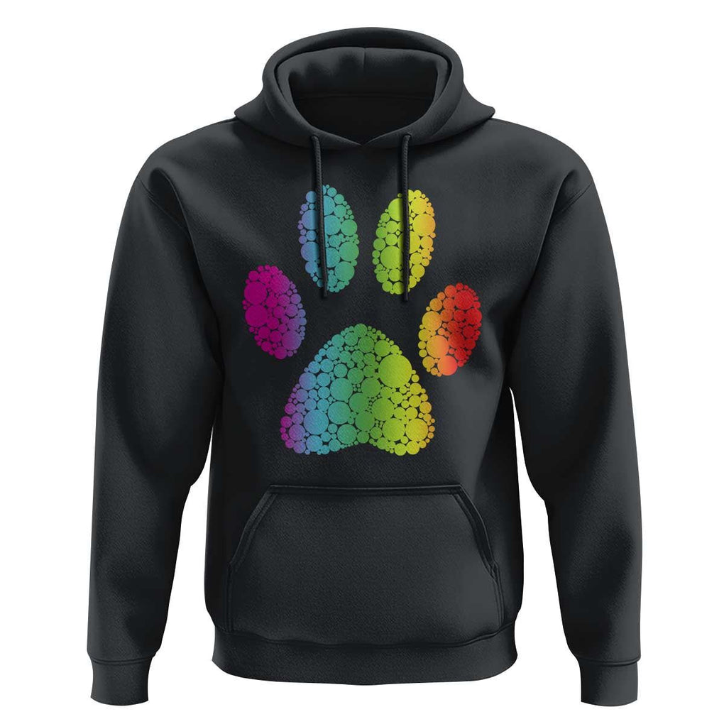 Dot Day Hoodie Polka Dot Dog Paw Dog Lover International TS02 Black Print Your Wear