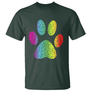 Dot Day T Shirt Polka Dot Dog Paw Dog Lover International TS02 Dark Forest Green Print Your Wear