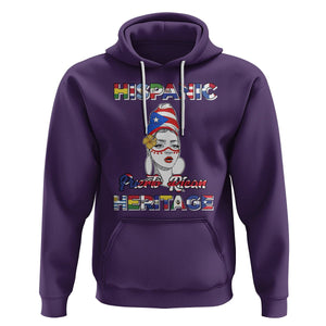 Puerto Rican Woman Hispanic Heritage Hoodie Boricua Puerto Rico TS02 Purple Printyourwear