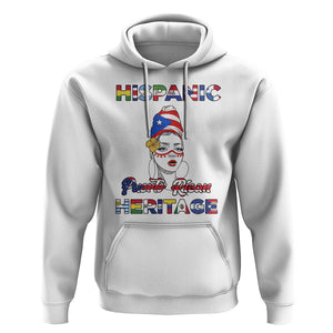 Puerto Rican Woman Hispanic Heritage Hoodie Boricua Puerto Rico TS02 White Printyourwear