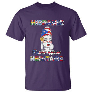 Puerto Rican Woman Hispanic Heritage T Shirt Boricua Puerto Rico TS02 Purple Printyourwear