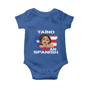 Afro Puerto Rico Hispanic Heritage Baby Onesie Taino African Spanish Roots TS02 Royal Blue Print Your Wear