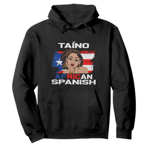 Puerto Rico Hispanic Heritage Hoodie Taino African Spanish Roots TS02 Black Printyourwear