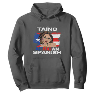 Puerto Rico Hispanic Heritage Hoodie Taino African Spanish Roots TS02 Dark Heather Printyourwear