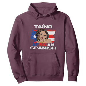 Puerto Rico Hispanic Heritage Hoodie Taino African Spanish Roots TS02 Maroon Printyourwear