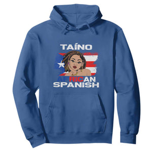 Puerto Rico Hispanic Heritage Hoodie Taino African Spanish Roots TS02 Royal Blue Printyourwear