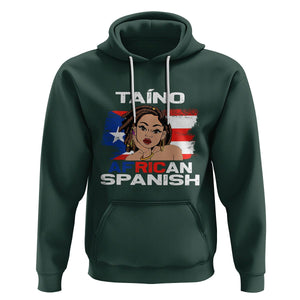 Puerto Rico Hispanic Heritage Hoodie Taino African Spanish Roots TS02 Dark Forest Green Printyourwear