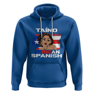 Puerto Rico Hispanic Heritage Hoodie Taino African Spanish Roots TS02 Royal Blue Printyourwear