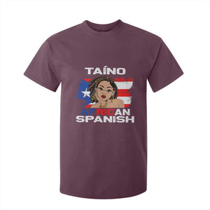 Afro Puerto Rico Hispanic Heritage T Shirt For Kid Taino African Spanish Roots TS02 Maroon Print Your Wear