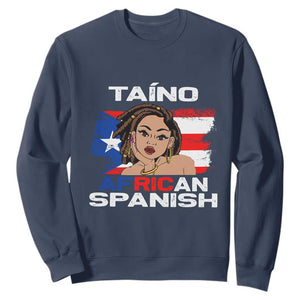 Puerto Rico Hispanic Heritage Sweatshirt Taino African Spanish Roots TS02 Navy Printyourwear