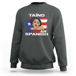 Puerto Rico Hispanic Heritage Sweatshirt Taino African Spanish Roots TS02 Dark Heather Printyourwear