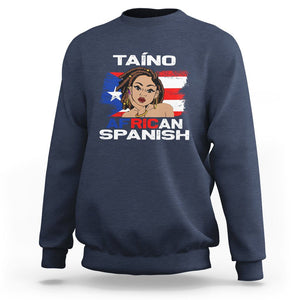 Puerto Rico Hispanic Heritage Sweatshirt Taino African Spanish Roots TS02 Navy Printyourwear