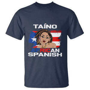 Puerto Rico Hispanic Heritage T Shirt Taino African Spanish Roots TS02 Navy Printyourwear