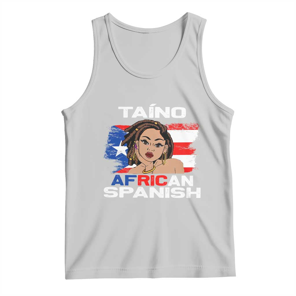 Afro Puerto Rico Hispanic Heritage Tank Top Taino African Spanish Roots TS02 Ash Print Your Wear