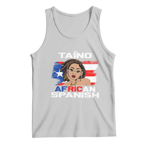 Afro Puerto Rico Hispanic Heritage Tank Top Taino African Spanish Roots TS02 Ash Print Your Wear