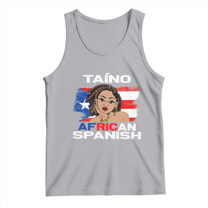 Afro Puerto Rico Hispanic Heritage Tank Top Taino African Spanish Roots TS02 Athletic Heather Print Your Wear