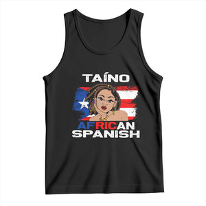 Afro Puerto Rico Hispanic Heritage Tank Top Taino African Spanish Roots TS02 Black Print Your Wear