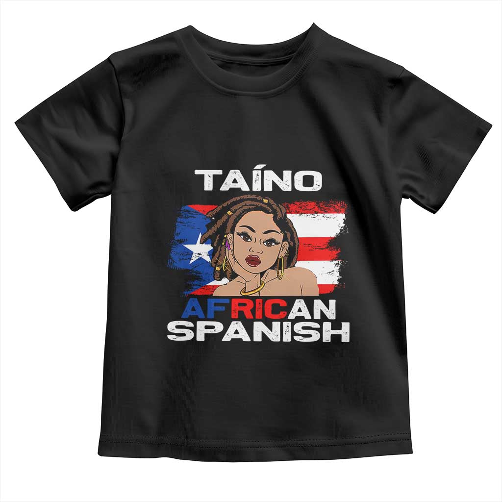 Afro Puerto Rico Hispanic Heritage Toddler T Shirt Taino African Spanish Roots TS02 Black Print Your Wear