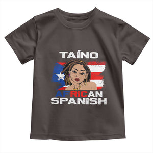 Afro Puerto Rico Hispanic Heritage Toddler T Shirt Taino African Spanish Roots TS02 Dark Chocolate Print Your Wear