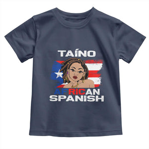 Afro Puerto Rico Hispanic Heritage Toddler T Shirt Taino African Spanish Roots TS02 Navy Print Your Wear