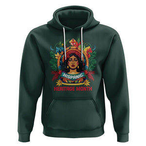 Hispanic Heritage Month Hoodie Proud Hispanic Woman Latino TS02 Dark Forest Green Printyourwear