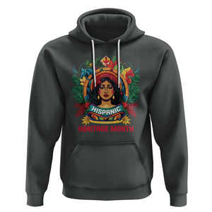 Hispanic Heritage Month Hoodie Proud Hispanic Woman Latino TS02 Dark Heather Printyourwear