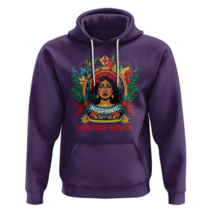 Hispanic Heritage Month Hoodie Proud Hispanic Woman Latino TS02 Purple Printyourwear