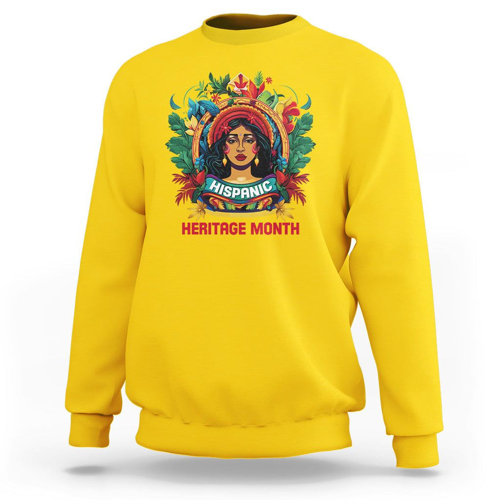 Hispanic Heritage Month Sweatshirt Proud Hispanic Woman Latino TS02 Daisy Printyourwear