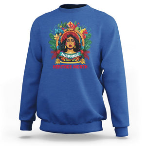 Hispanic Heritage Month Sweatshirt Proud Hispanic Woman Latino TS02 Royal Blue Printyourwear