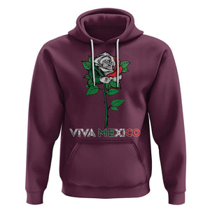 Mexican Independence Day Hoodie Viva Mexico Flag Rose Latino Hispanic Pride TS02 Maroon Printyourwear