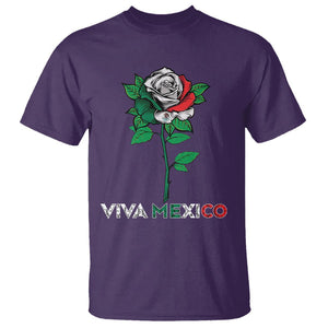 Mexican Independence Day T Shirt Viva Mexico Flag Rose Latino Hispanic Pride TS02 Purple Printyourwear