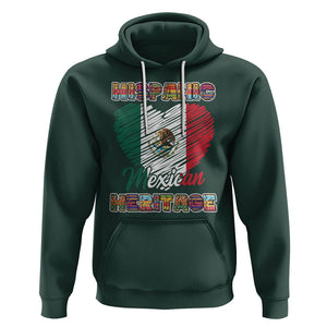 Hispanic Mexican Heritage Hoodie Mexico Flag Latina Pride TS02 Dark Forest Green Printyourwear