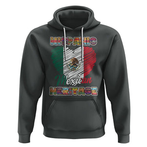 Hispanic Mexican Heritage Hoodie Mexico Flag Latina Pride TS02 Dark Heather Printyourwear